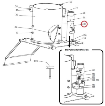 Фиксирующий крюк в сборе Hallde 37162 (Цилиндр подачи A) в ШефСтор (chefstore.ru)